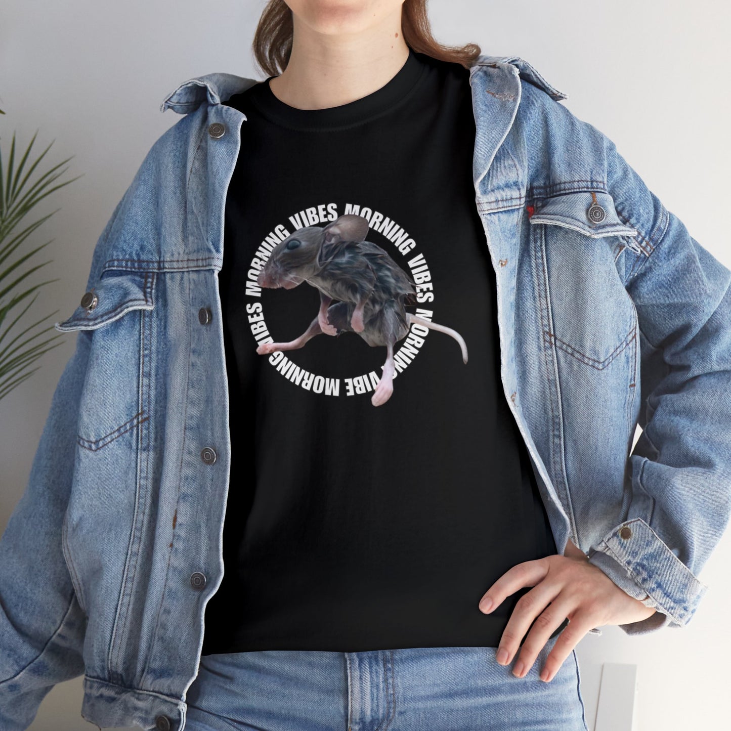 Wet Rat Iconic Meme "Morning Vibes"Unisex Heavy Cotton Tee