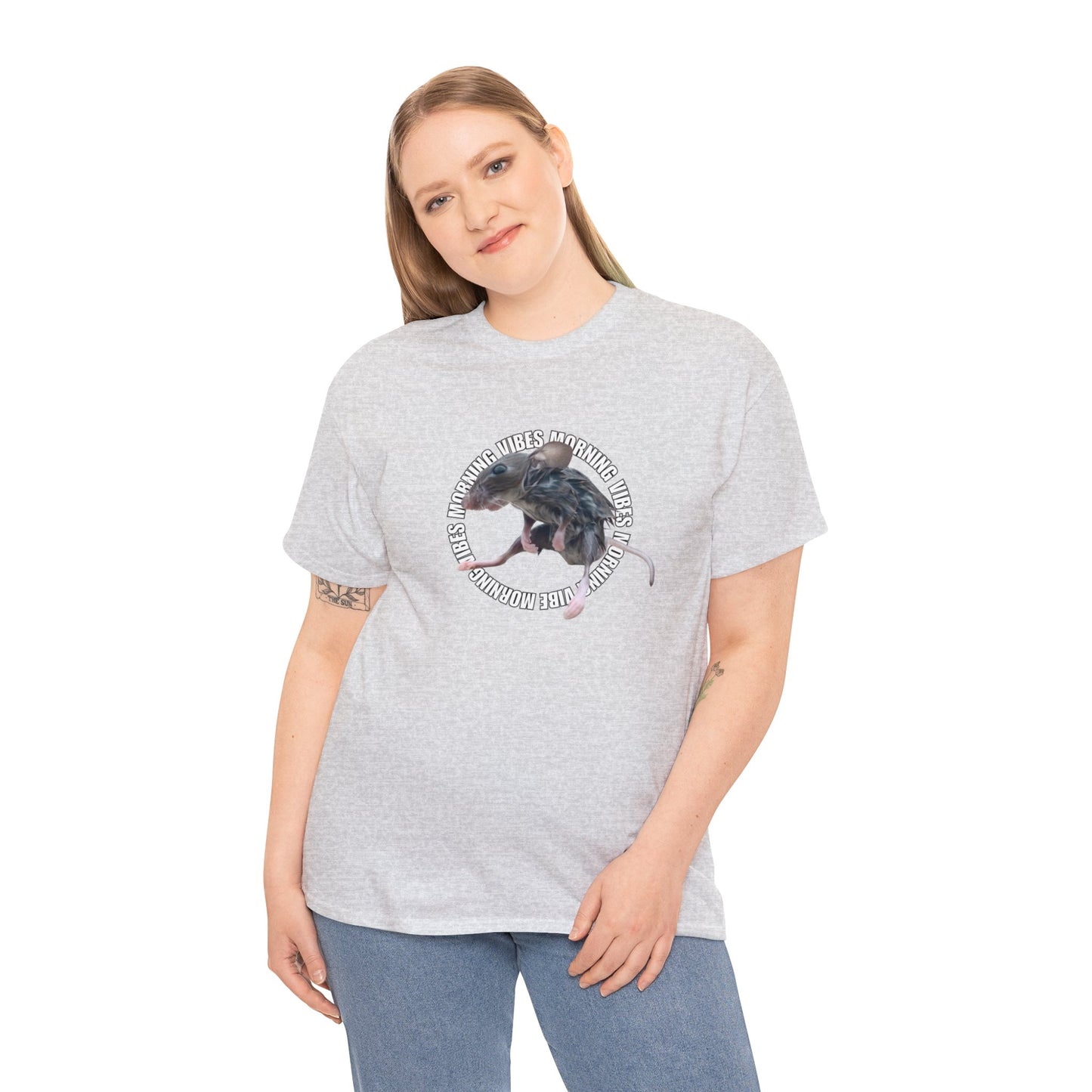 Wet Rat Iconic Meme "Morning Vibes"Unisex Heavy Cotton Tee