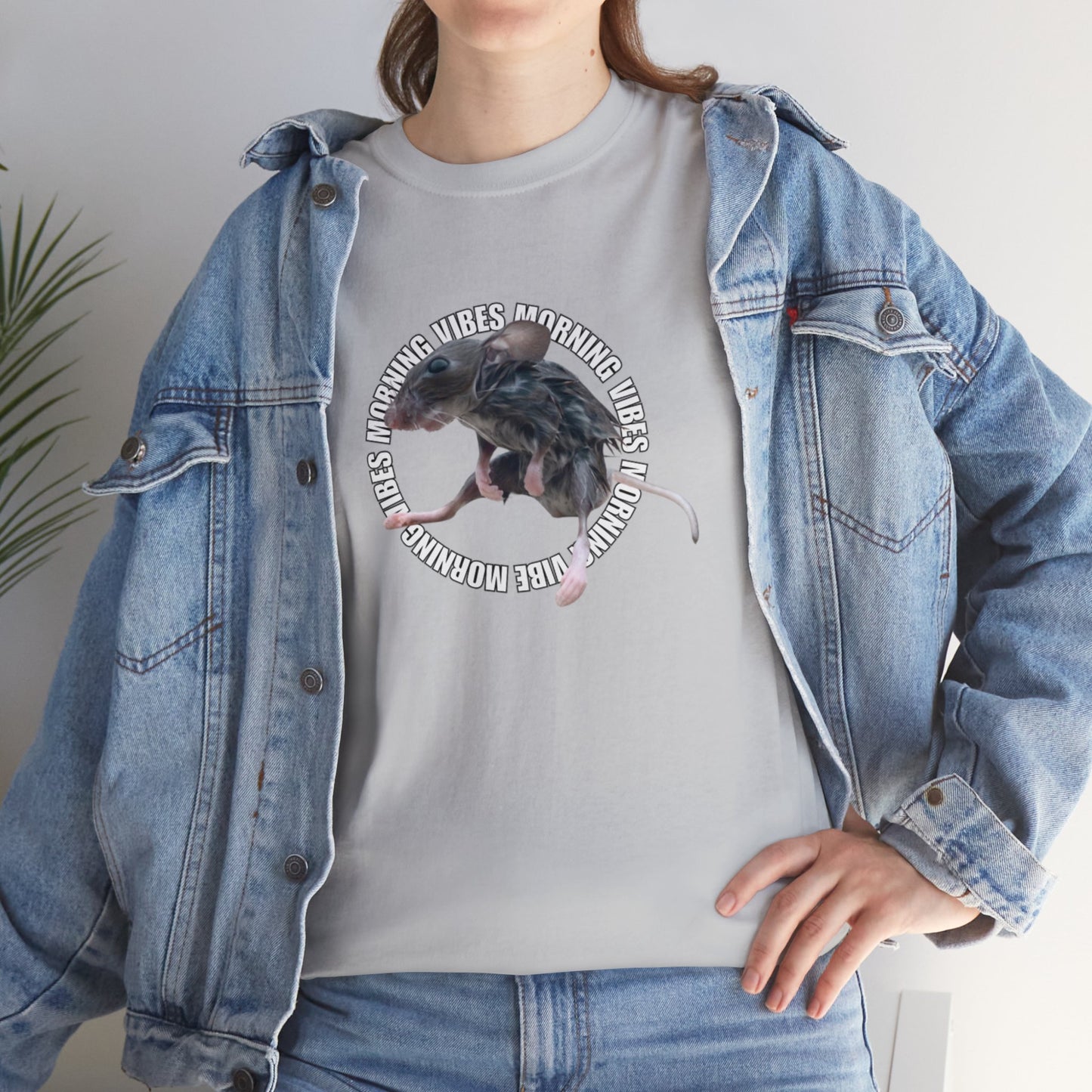 Wet Rat Iconic Meme "Morning Vibes"Unisex Heavy Cotton Tee