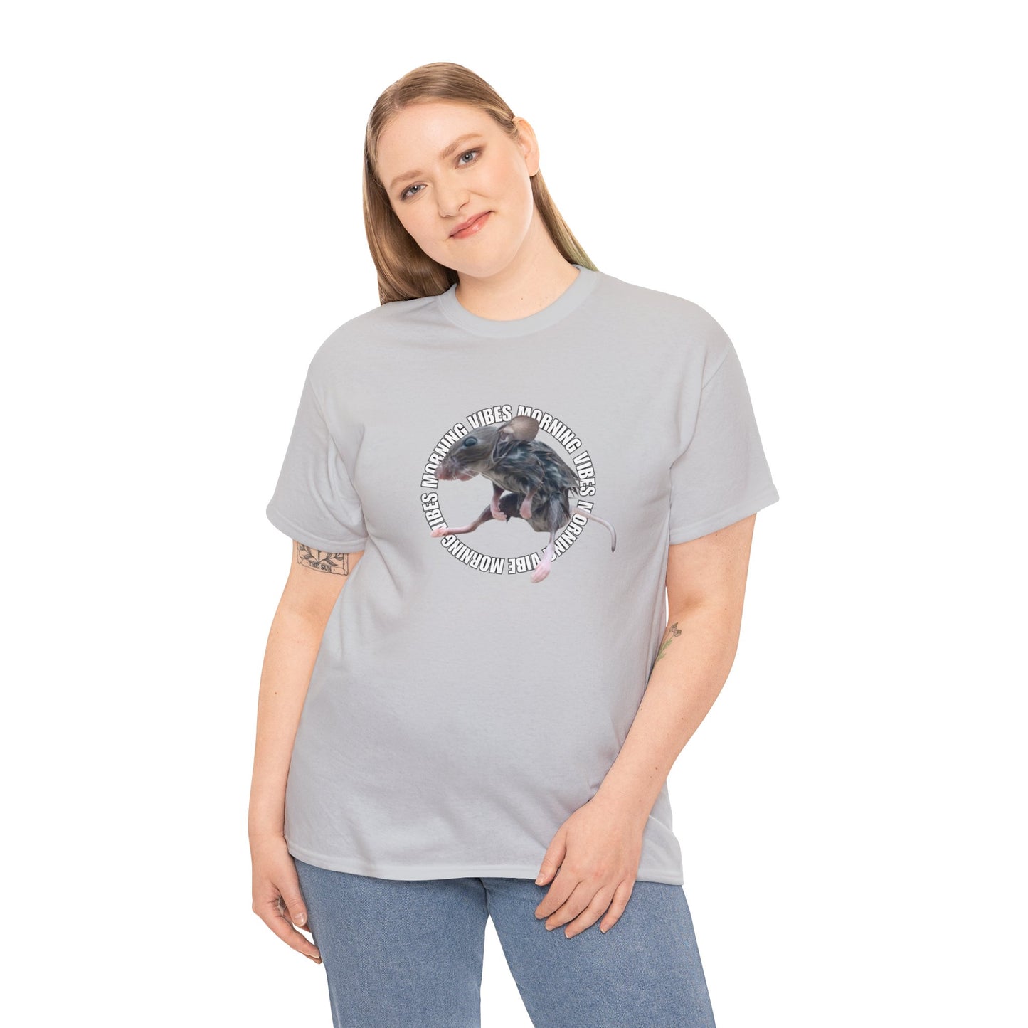 Wet Rat Iconic Meme "Morning Vibes"Unisex Heavy Cotton Tee